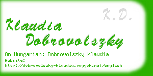 klaudia dobrovolszky business card